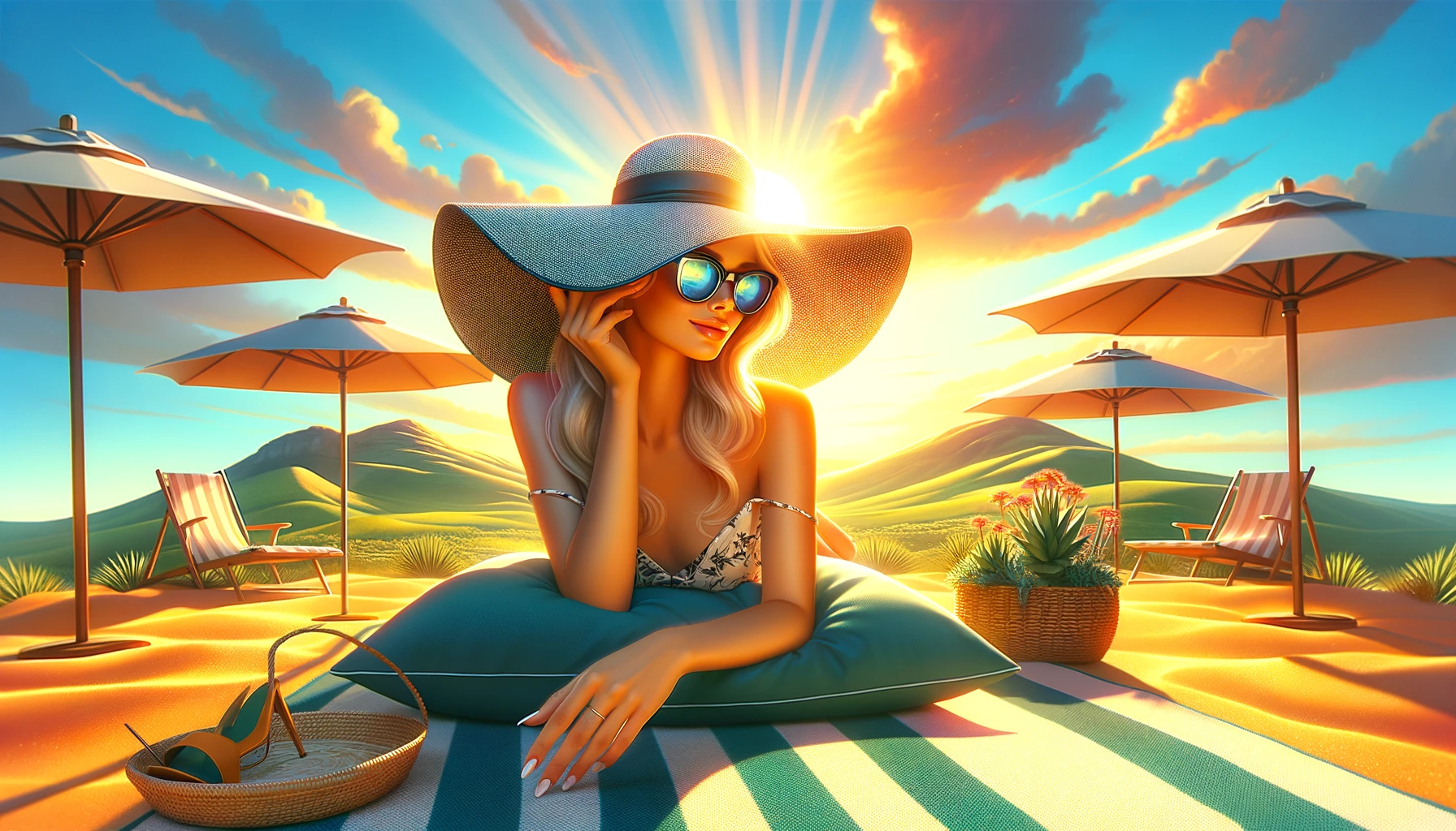 Image illustration how Hats and Shades effects face tanning
