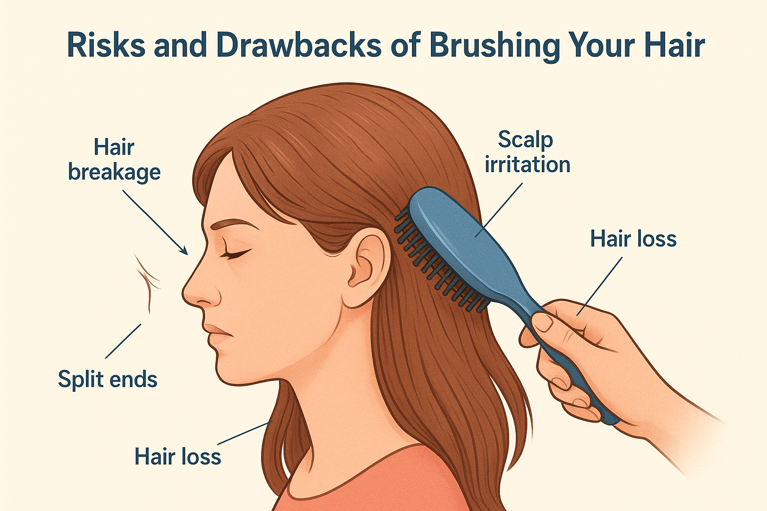 hair brushing drawbacks