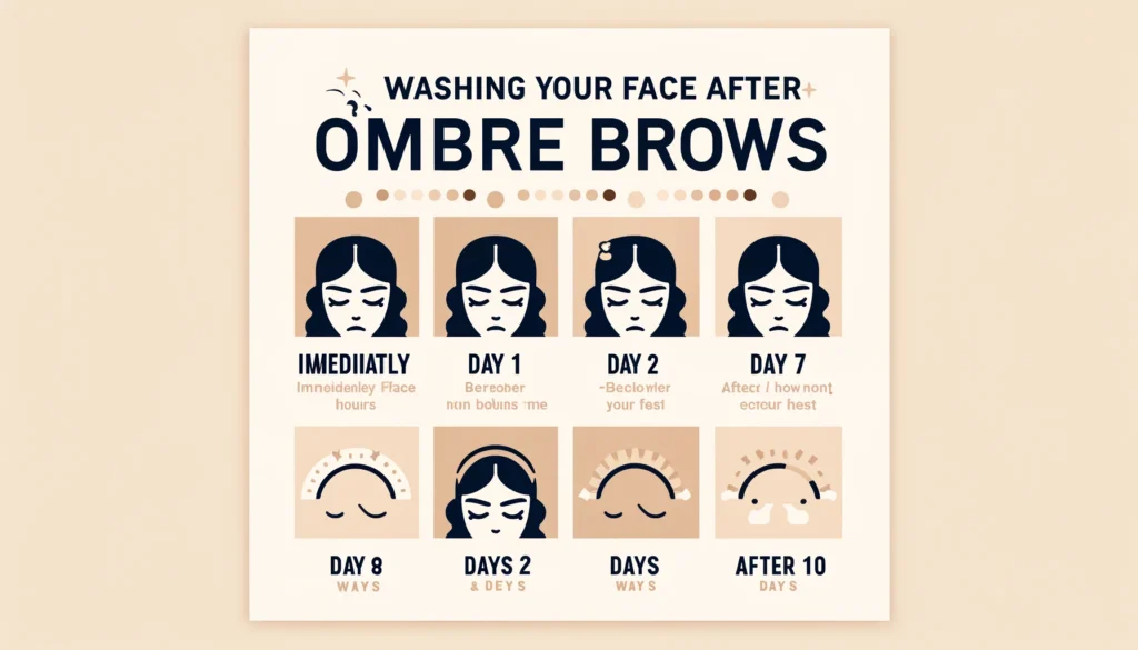 Image illustrating the tips of Washing Your Face After Ombre Brows