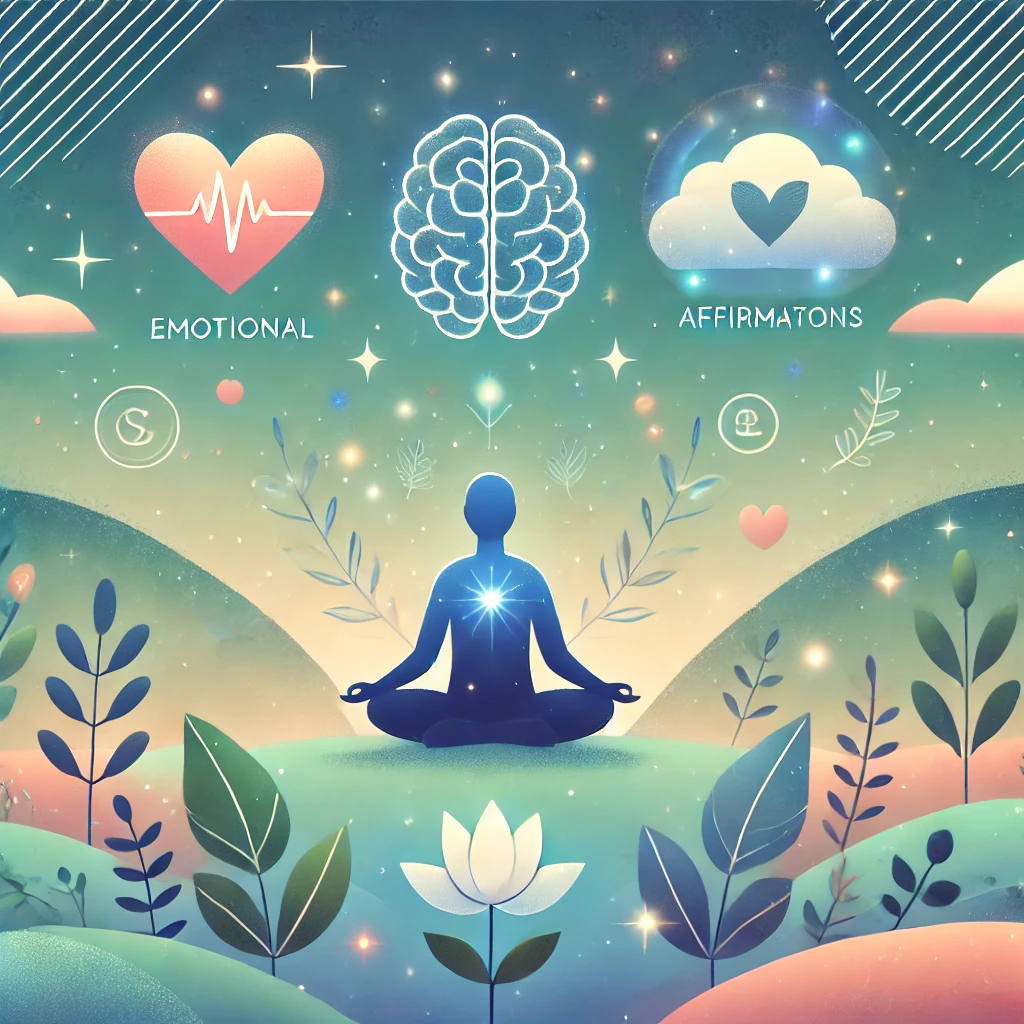 Optimizing Post Surgery Healing: Recover, Restore and Renew| HEH 2 DALL·E 2025 03 28 03.00.05 A calming and uplifting illustration representing emotional well being and mental health. The image features a serene landscape with a person meditati