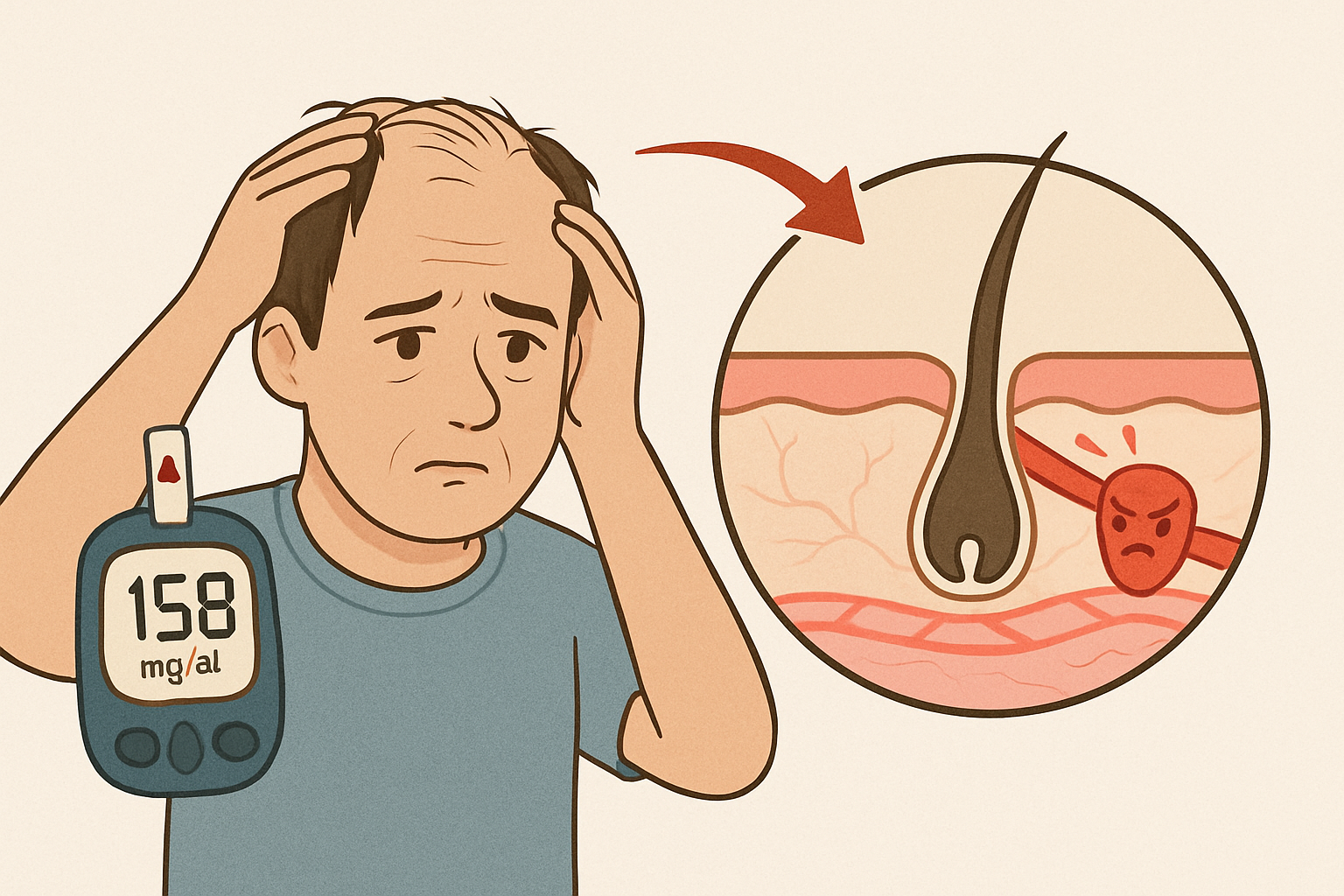 Diabetes and Hair Loss: Causes, Care, and Control| HEH 2 Why Diabetes Causes Hair Loss